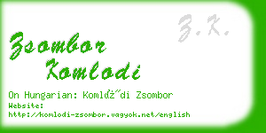 zsombor komlodi business card